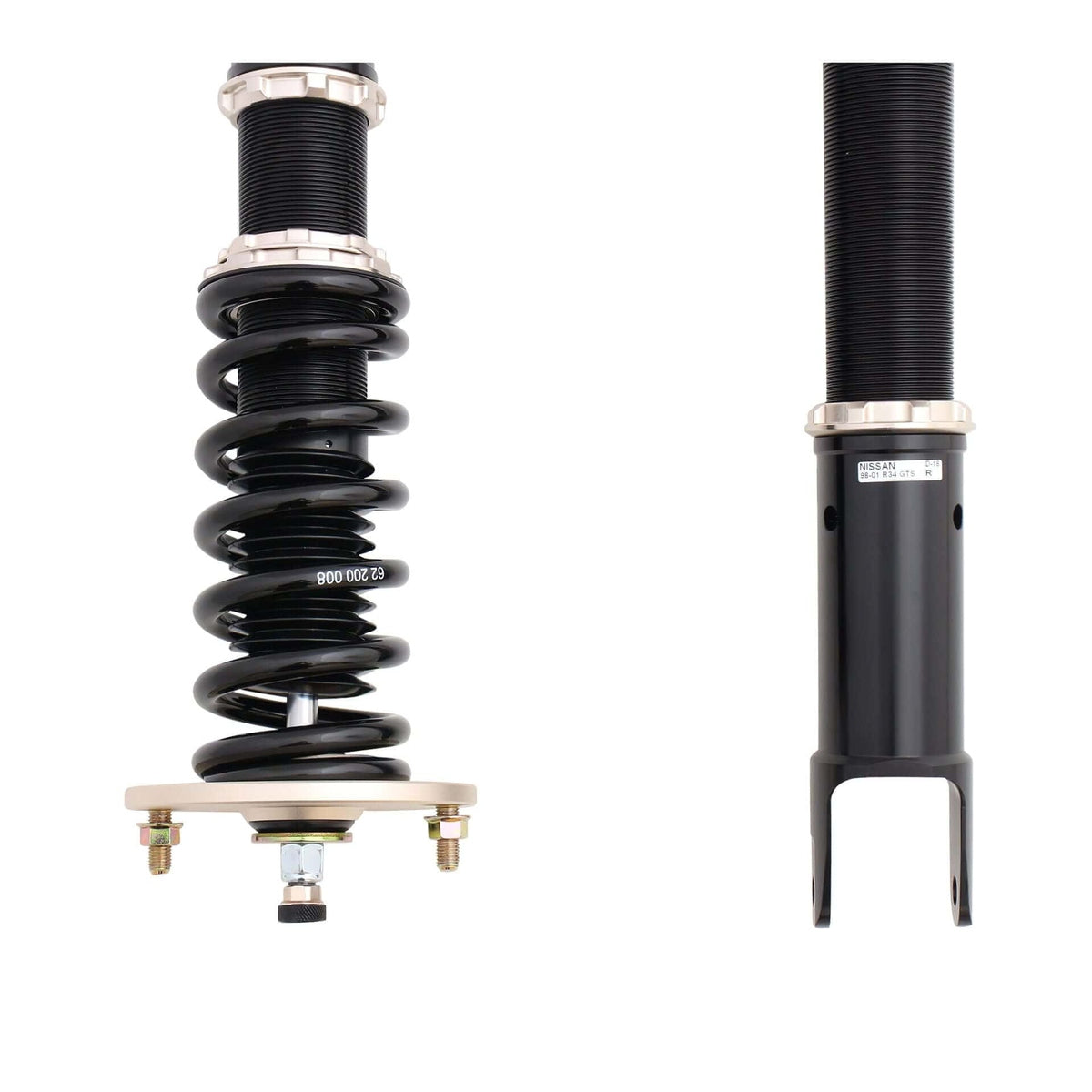 BC Racing BR Series Coilovers for 1999-2002 Nissan Skyline R34 GTS Rear Fork (ER34)