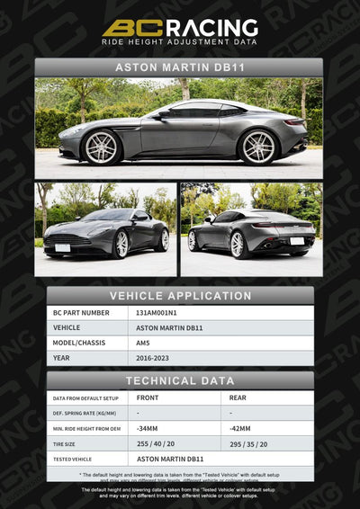 BC Racing ASP Series Springs for 2016-2023 Aston Martin DB11