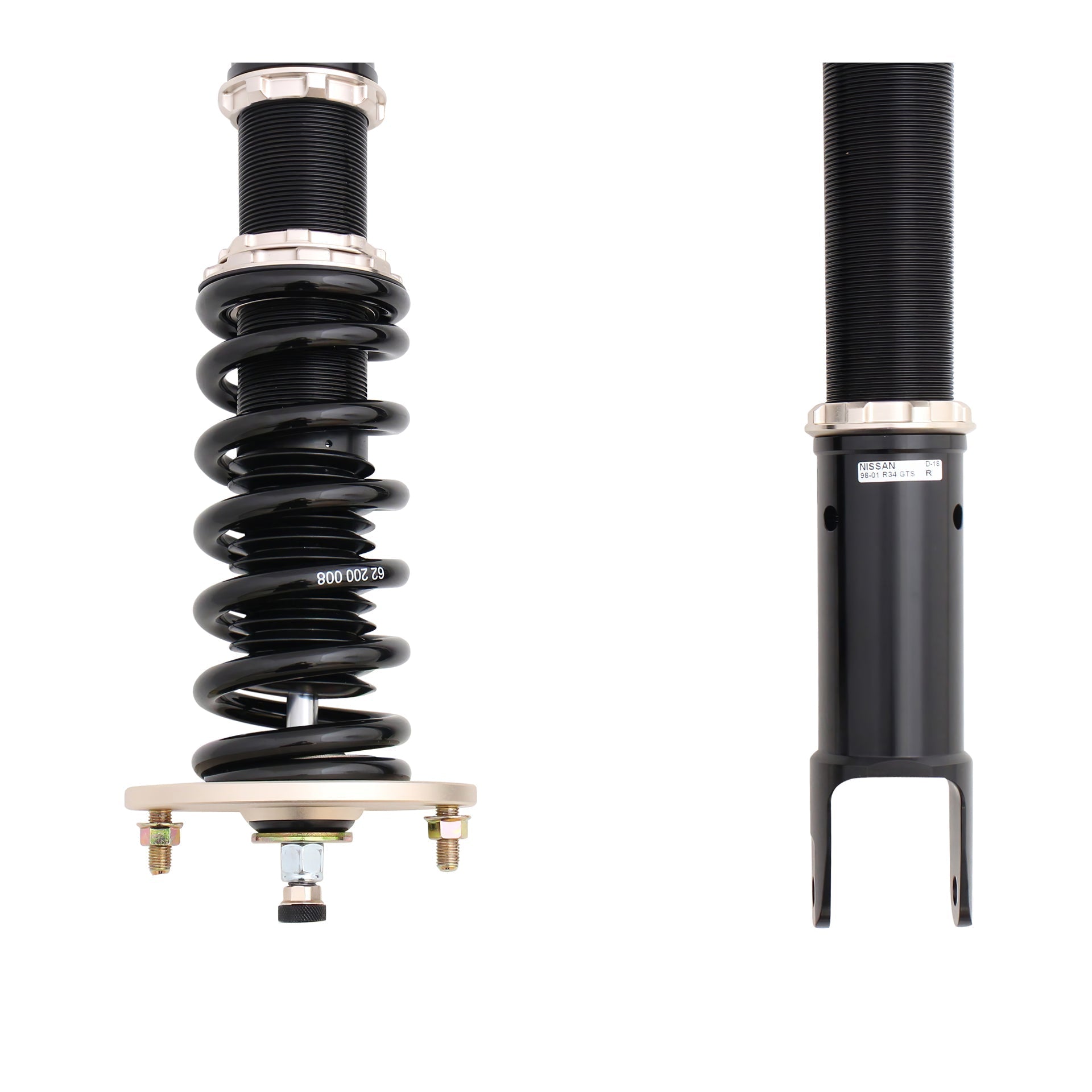 BC Racing ER Series Coilovers for 1999-2002 Nissan Skyline R34 GTS RWD (ER34) Rear Fork