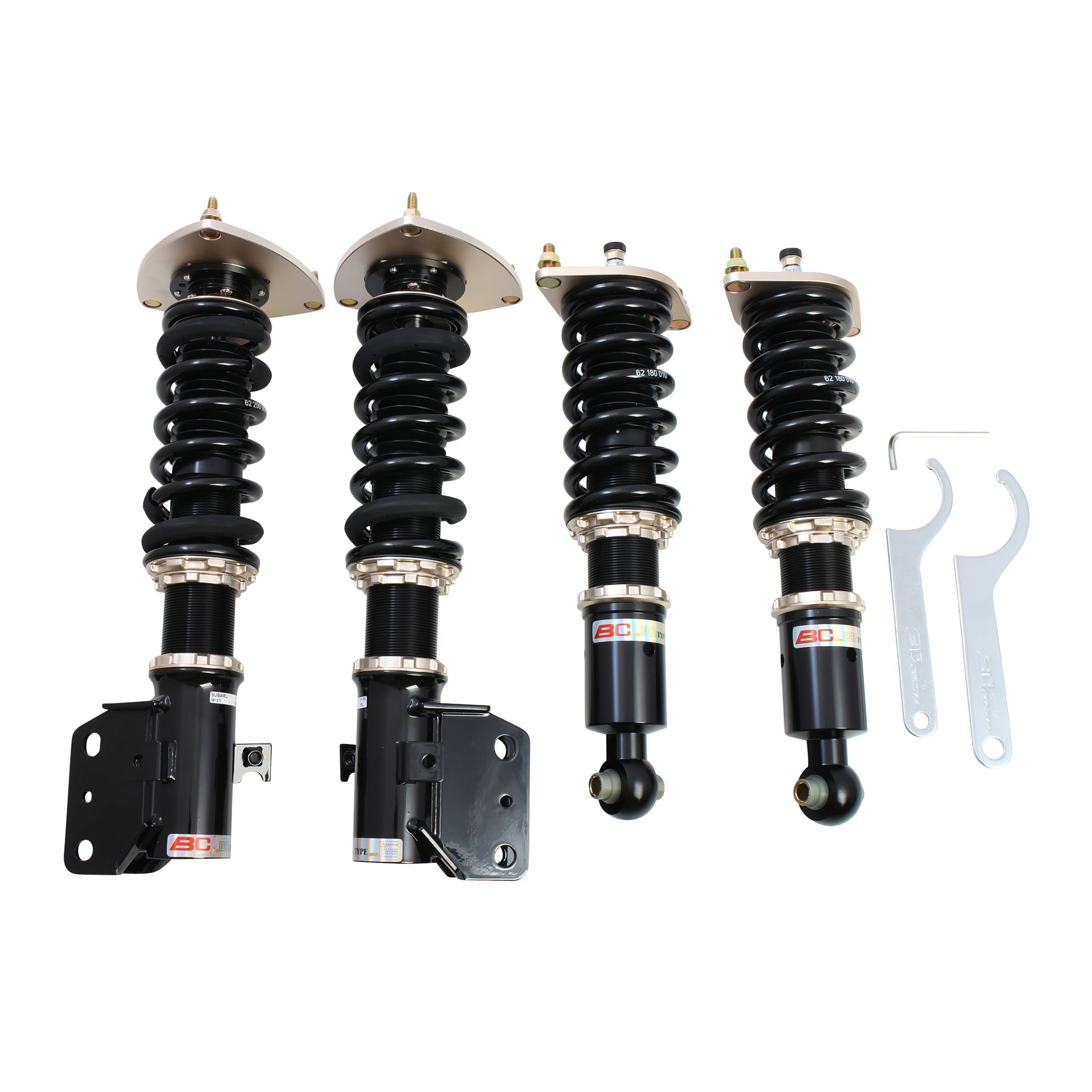 BC Racing BR Series Coilovers (Extreme Low) for 2008-2014 Subaru WRX STI Hatchback AWD (GRB)